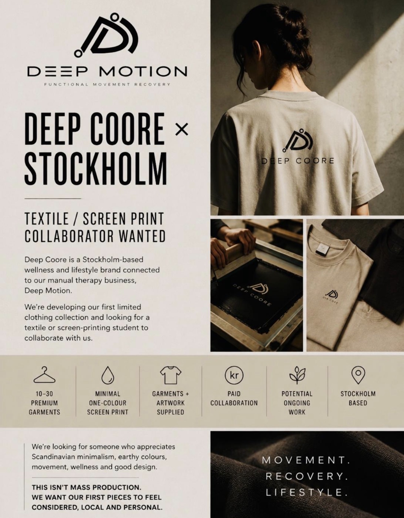 Deep Coore Stockholm textile and screen print collaboration